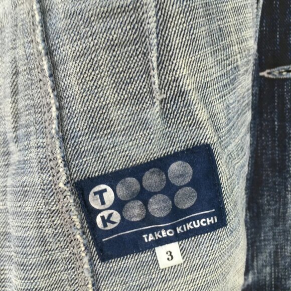 90s Takeo Kikuchi distressed denim workwear jacket - Picture 4 of 4